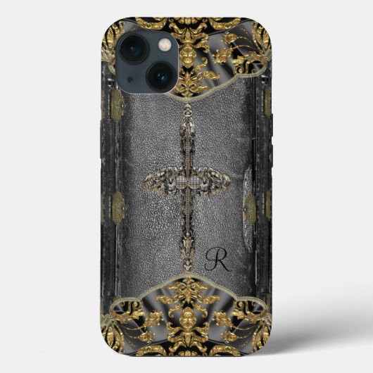 Viktorianisches Cross Monogramm Case-Mate iPhone Hülle (Rückseite)