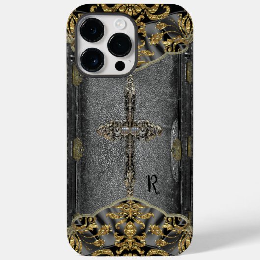 Viktorianisches Cross Monogramm Case-Mate iPhone Hülle (Rückseite)