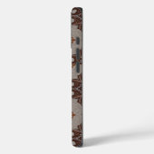 Viktorianisches Damask Brown Copper Muster Case-Mate iPhone Hülle (Rückseite / Links)