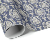 Viktorianisches Damask Wallpaper-Vintages Muster Geschenkpapier (Rolleneckpunkt)
