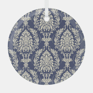 Viktorianisches Damask Wallpaper-Vintages Muster Ornament Aus Glas