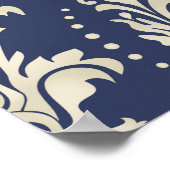 Viktorianisches Damask Wallpaper-Vintages Muster Poster (Ecke)
