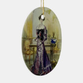 Viktorianisches Dame-Vintages französisches Keramik Ornament (Rechts)