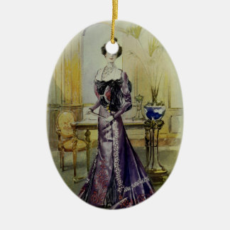 Viktorianisches Dame-Vintages französisches Keramik Ornament