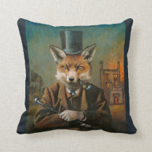 Viktorianisches Dapper Foxthrow-Kissen