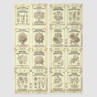 Viktorianisches Design 1913 Chelsea Apotheker Etik Seidenpapier