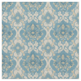 Viktorianisches Design Blau und Gelb Stoff