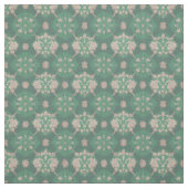 Viktorianisches Design Grün und Elfenbeingewebe Stoff (Muster)