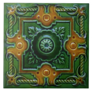 Viktorianisches Design Majolica Tile Fliese