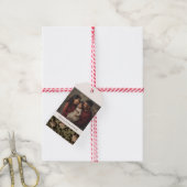 Viktorianisches dunkles Blumen-Weihnachtsgeschenk- Geschenkanhänger (Mit Garn)