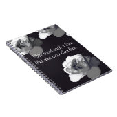 Viktorianisches dunkles Blumenromantisches Zitat Notizblock (Rechte Seite)