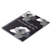 Viktorianisches dunkles Blumenromantisches Zitat Notizblock (Linke Seite)