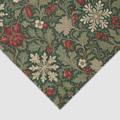 Viktorianisches dunkles Botanisches rotes Beeren-W Seidenpapier (Detail)