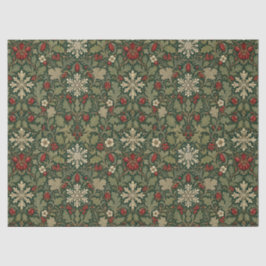 Viktorianisches dunkles Botanisches rotes Beeren-W Seidenpapier
