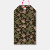Viktorianisches dunkles florales Weihnachtsgeschen Geschenkanhänger (Rückseite)