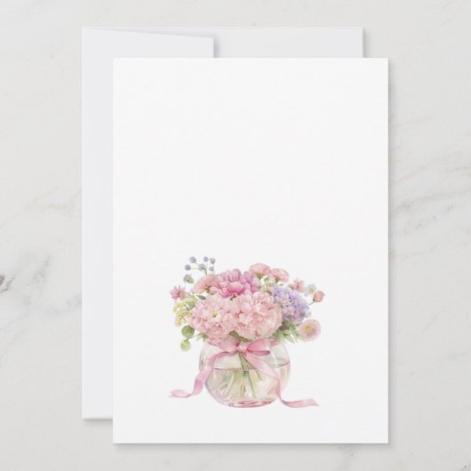 Viktorianisches Dusty Blue Garden Tee Brautparty Einladung (Rückseite)