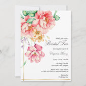 Viktorianisches Dusty rosa Garden Tee Brautparty Einladung (Vorderseite)