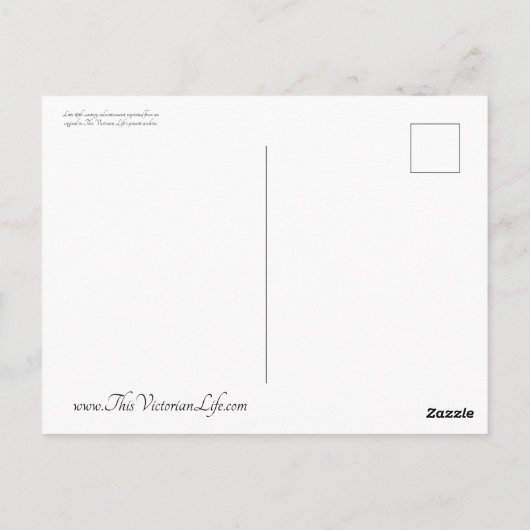 Viktorianisches Ei Postkarte (Rückseite)