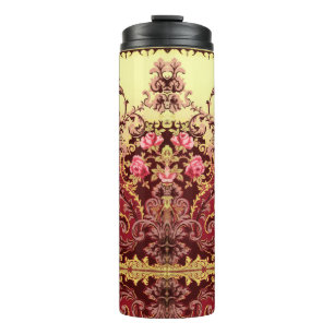 Viktorianisches elegantes florales vintage gold ro thermosbecher