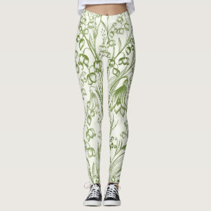 Viktorianisches elegantes Maiglöckchen-Muster Leggings