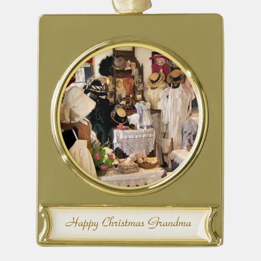 VIKTORIANISCHES ENGLAND Banner-Ornament GOLD (Vorderseite)