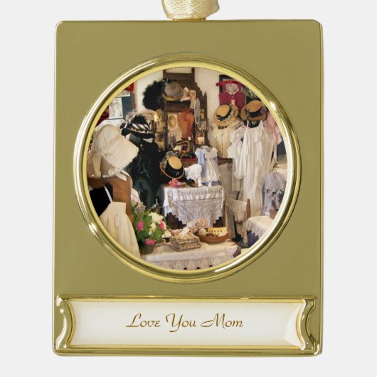 VIKTORIANISCHES ENGLAND Banner-Ornament GOLD (Vorderseite)