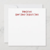 VIKTORIANISCHES ENGLAND EINLADUNG (Rückseite)