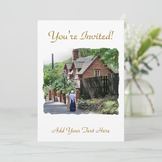 VIKTORIANISCHES ENGLAND EINLADUNG (Stehend Vorderseite)