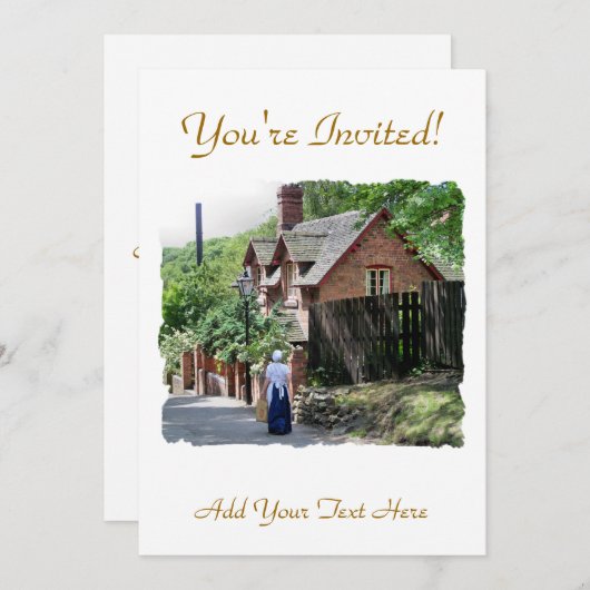 VIKTORIANISCHES ENGLAND EINLADUNG (Vorne/Hinten)