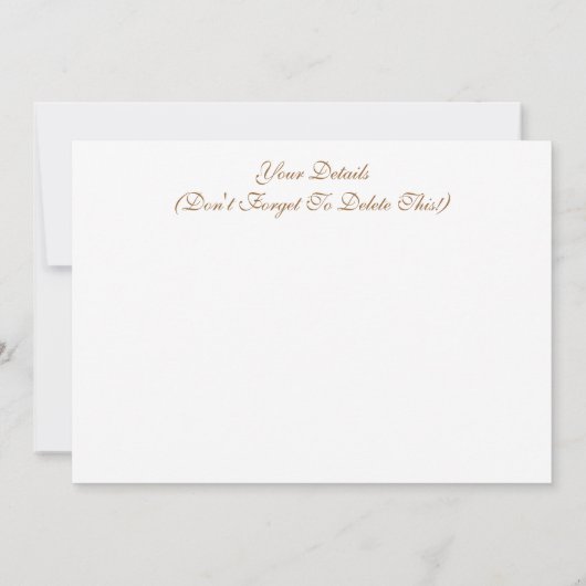 VIKTORIANISCHES ENGLAND EINLADUNG (Rückseite)