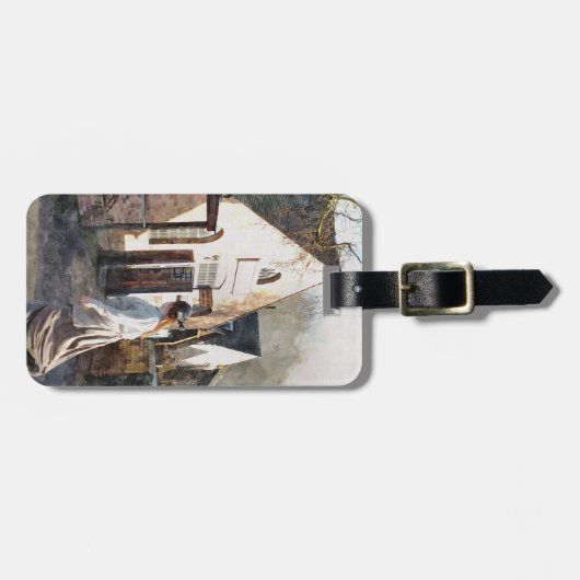 VIKTORIANISCHES ENGLAND GEPÄCKANHÄNGER (Vorderseite horizontal)