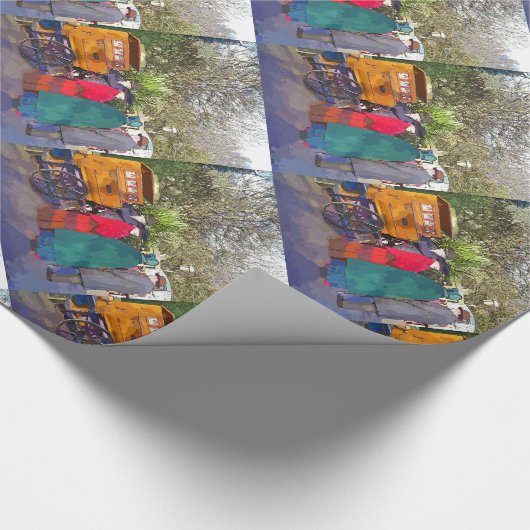 VIKTORIANISCHES ENGLAND GESCHENKPAPIER (Ecke)