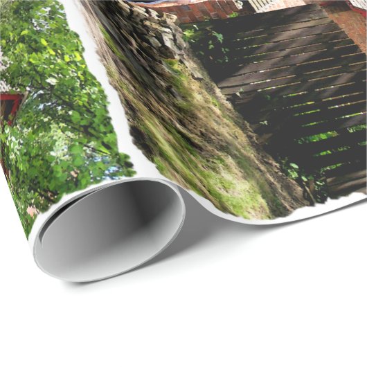 VIKTORIANISCHES ENGLAND GESCHENKPAPIER (Rolleneckpunkt)