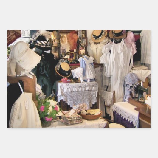 VIKTORIANISCHES ENGLAND GESCHENKPAPIER SET (Vorderseite)