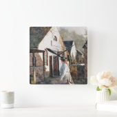 VIKTORIANISCHES ENGLAND QUADRATISCHE WANDUHR (Zuhause)