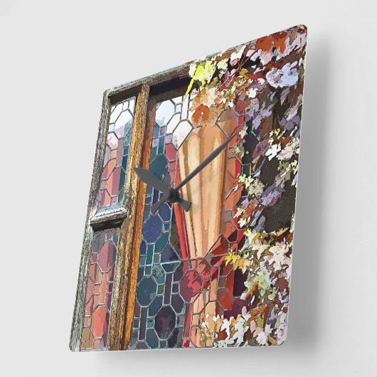 VIKTORIANISCHES ENGLAND QUADRATISCHE WANDUHR (Winkel)