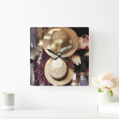 VIKTORIANISCHES ENGLAND QUADRATISCHE WANDUHR (Zuhause)