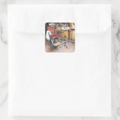 VIKTORIANISCHES ENGLAND QUADRATISCHER AUFKLEBER (Tasche)