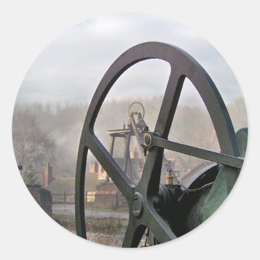 VIKTORIANISCHES ENGLAND RUNDER AUFKLEBER (Vorderseite)