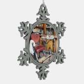 VIKTORIANISCHES ENGLAND SCHNEEFLOCKEN Zinn-Ornament (Links)
