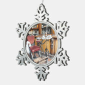 VIKTORIANISCHES ENGLAND SCHNEEFLOCKEN Zinn-Ornament (Rechts)