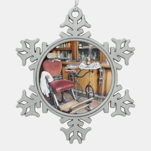 VIKTORIANISCHES ENGLAND SCHNEEFLOCKEN Zinn-Ornament (Vorderseite)