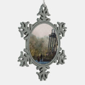 VIKTORIANISCHES ENGLAND SCHNEEFLOCKEN Zinn-Ornament (Links)