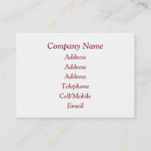 VIKTORIANISCHES ENGLAND VISITENKARTE (Rückseite)