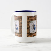 VIKTORIANISCHES ENGLAND ZWEIFARBIGE TASSE (Vorderseite Links)