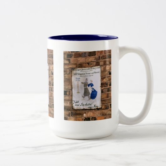 VIKTORIANISCHES ENGLAND ZWEIFARBIGE TASSE (Rechts)