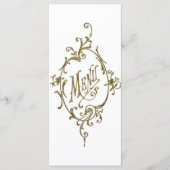 Viktorianisches Entwurfsmenü Menükarte (Vorderseite)