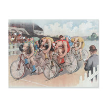Viktorianisches Fahrrad Race Watercolor Holiday Po