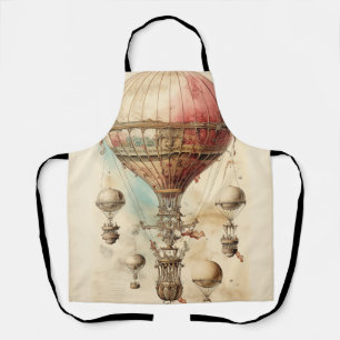 Viktorianisches Fantasy-Luftschiff - Rosa, Beige u Schürze