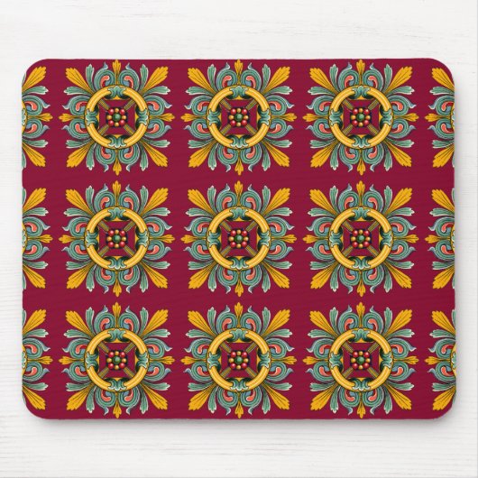 Viktorianisches Fliesendesign für Himbeere Mousepad (Vorne)